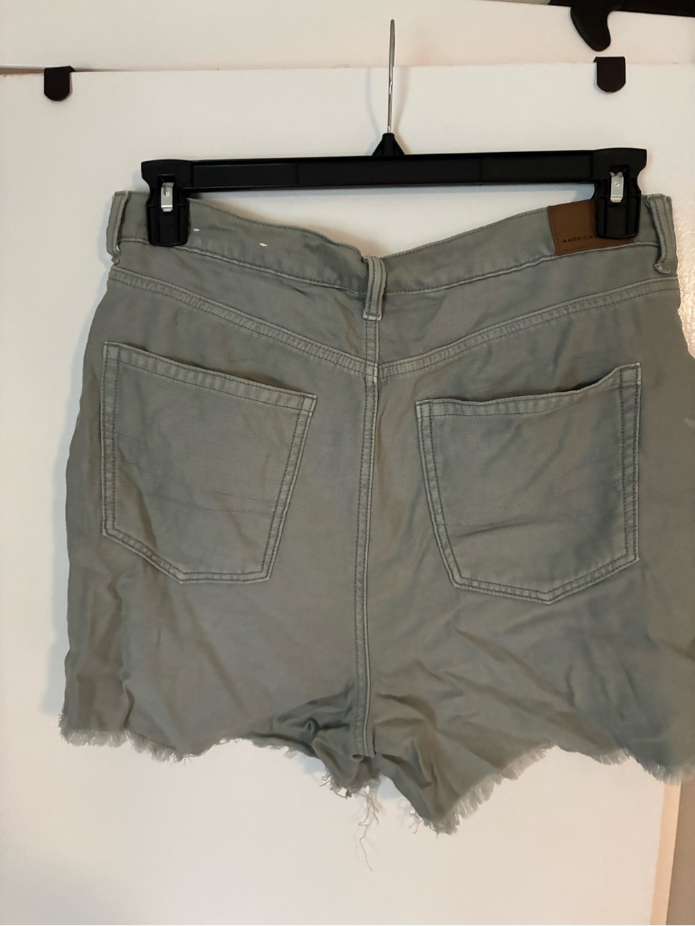 American Eagle Outfitters Olive Green High-Rise Denim Shorts